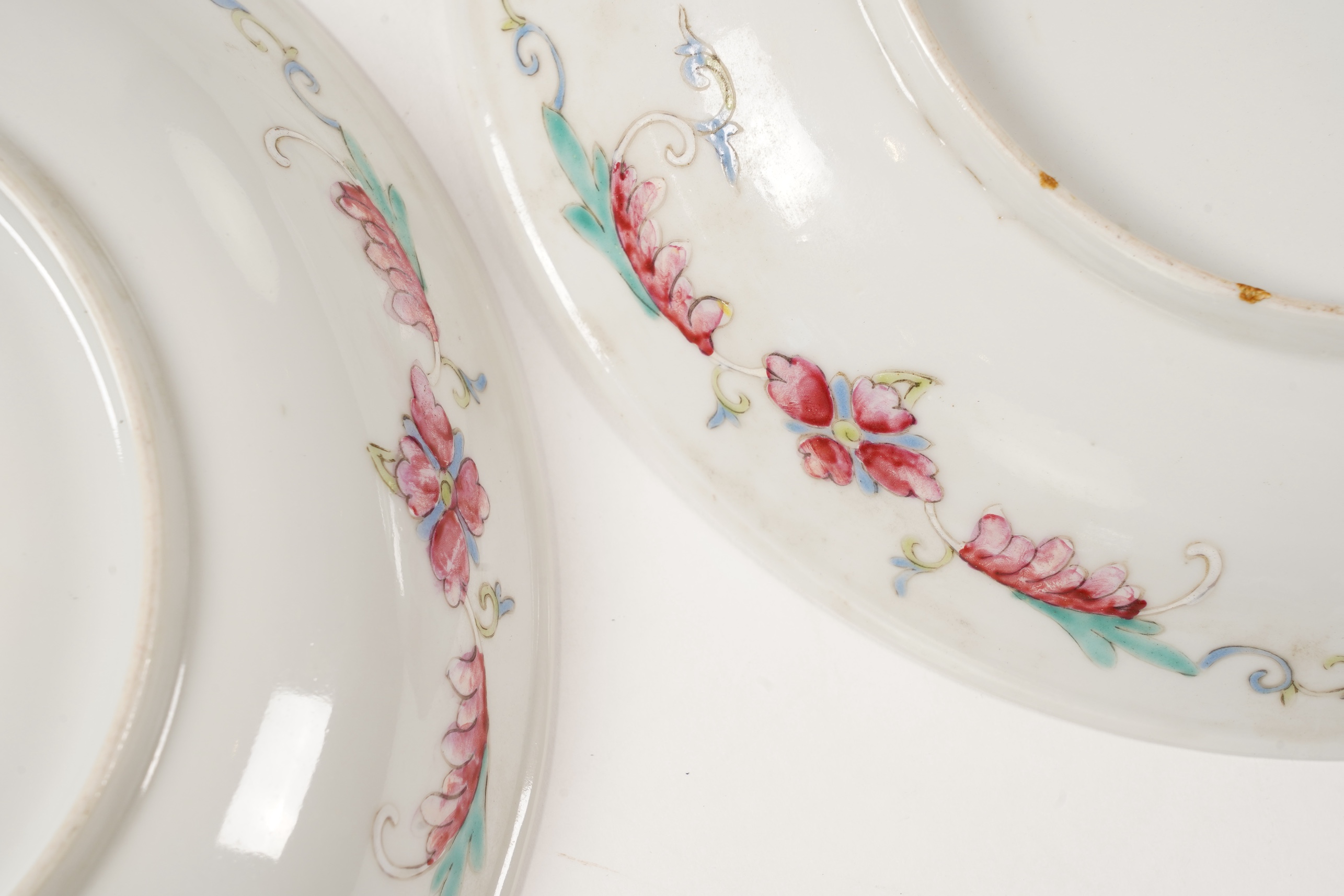 A pair of Chinese yellow ground medallion saucer dishes, Guangxu six character marks, early 20th century